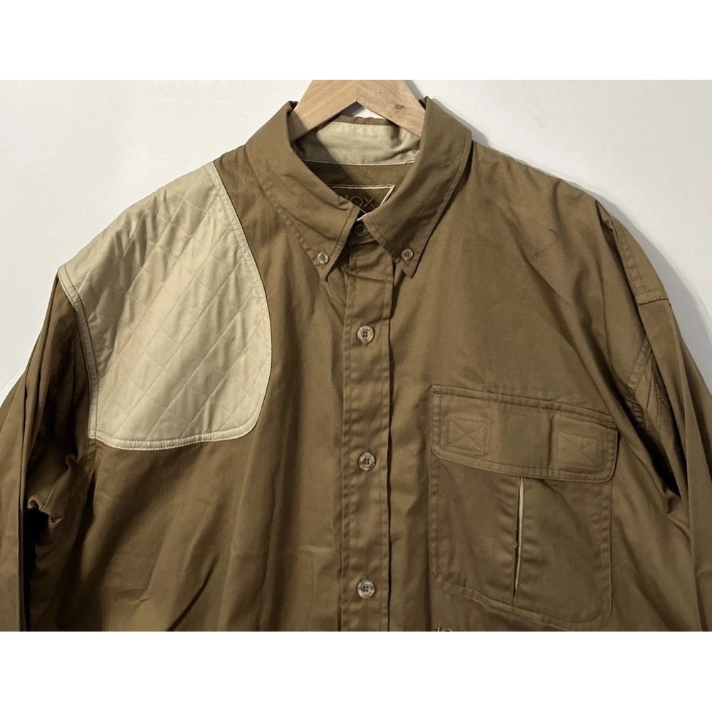 Mens 10X Padded Shoulder Shooting Safari Shirt Button L/S Hunting Oversized XL